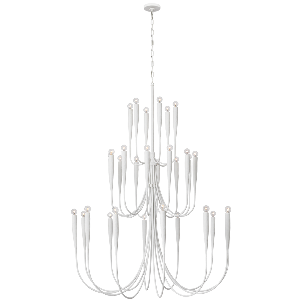 Acadia 52" Grande Chandelier | Plaster White