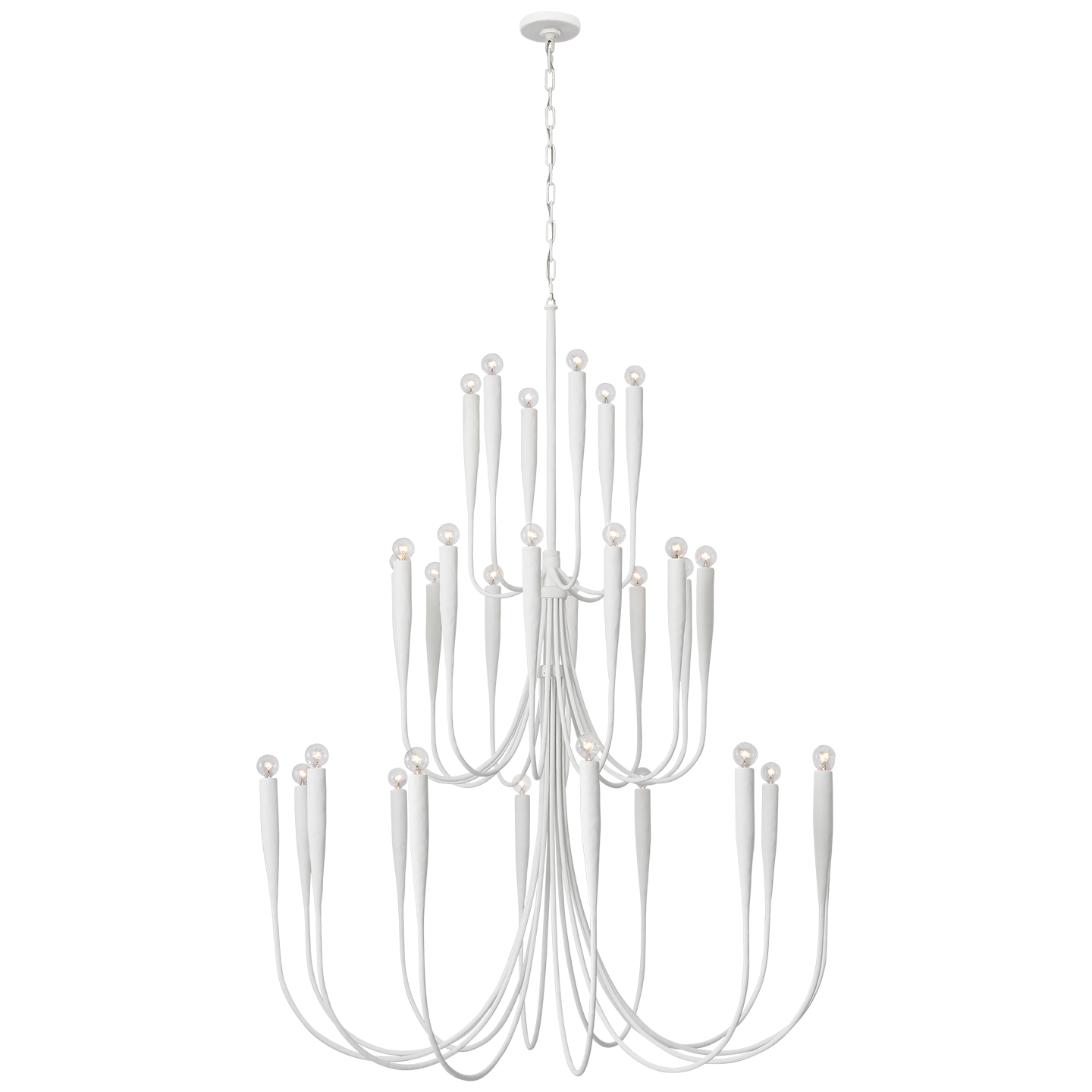 Acadia 52" Grande Chandelier | Plaster White