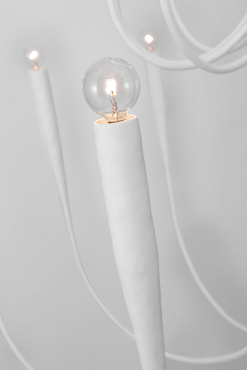 Acadia 52" Grande Chandelier | Plaster White