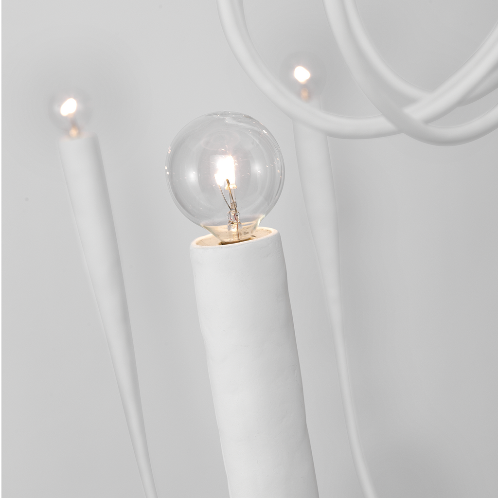 Acadia 52" Grande Chandelier | Plaster White