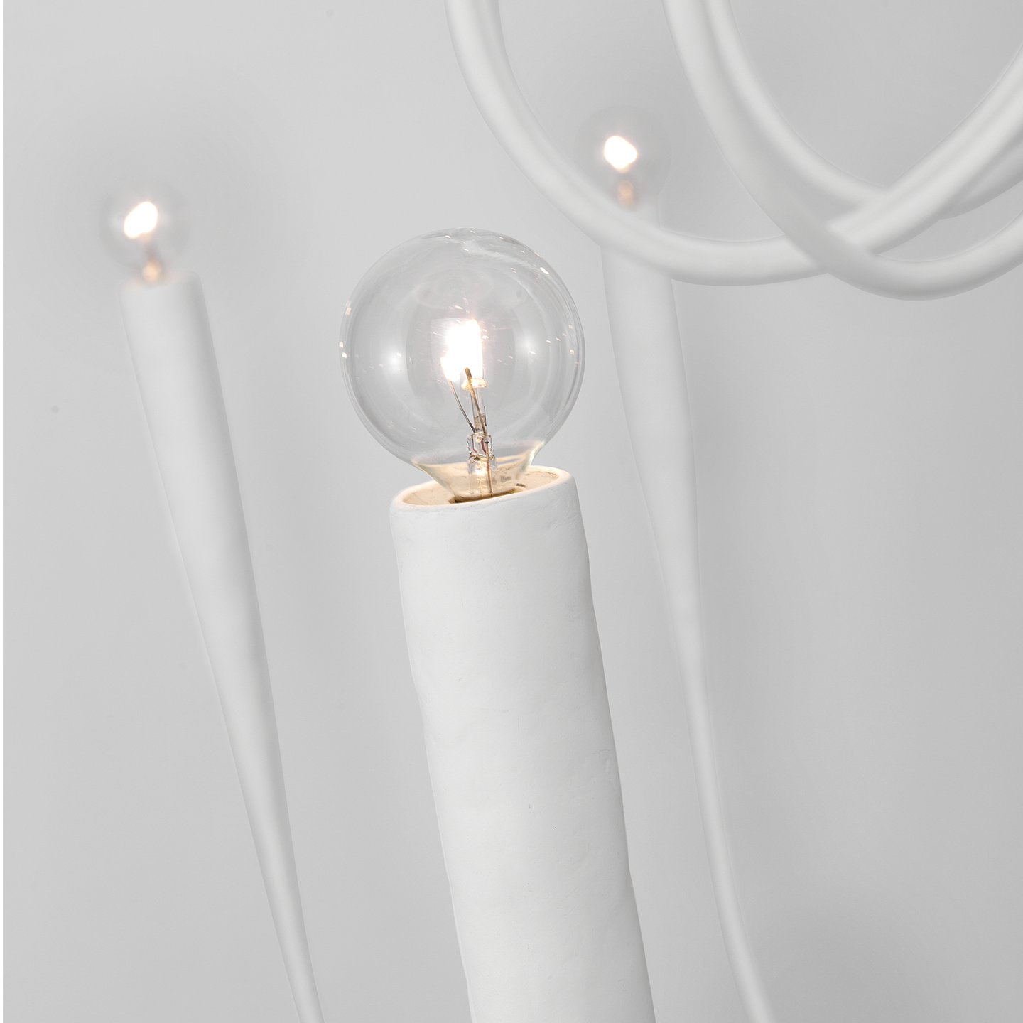 Acadia 52" Grande Chandelier | Plaster White