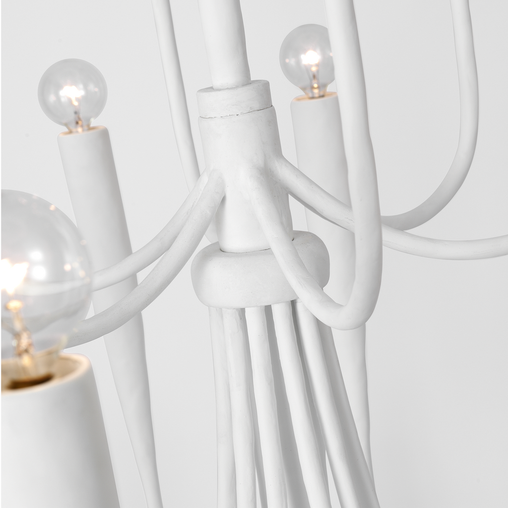 Acadia 52" Grande Chandelier | Plaster White