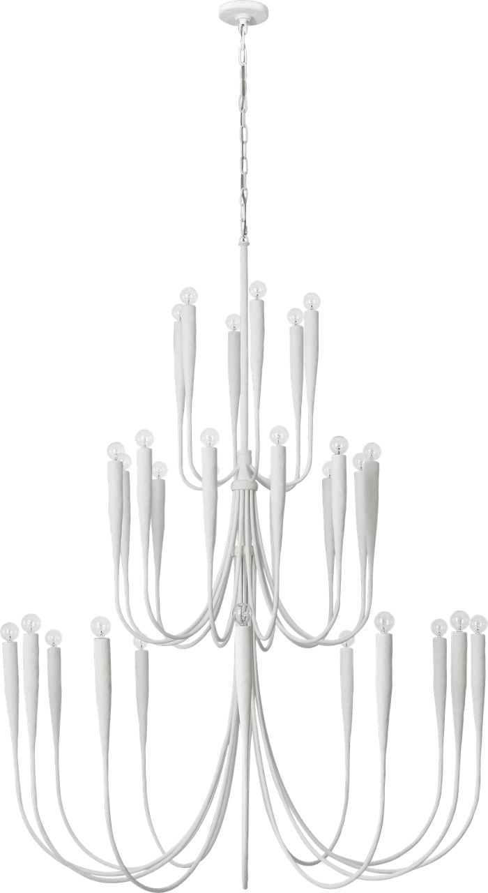 Acadia 52" Grande Chandelier | Plaster White