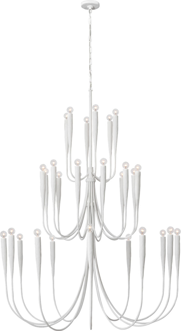 Acadia 52" Grande Chandelier | Plaster White