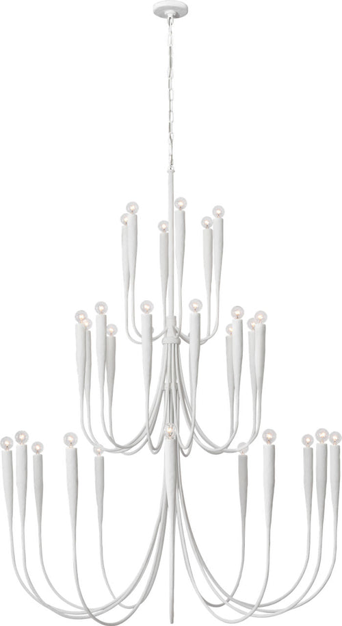 Acadia 52" Grande Chandelier | Plaster White