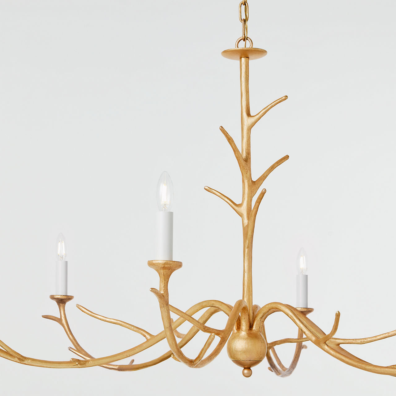 Iberia Large Chandelier | Antique Gold Leaf