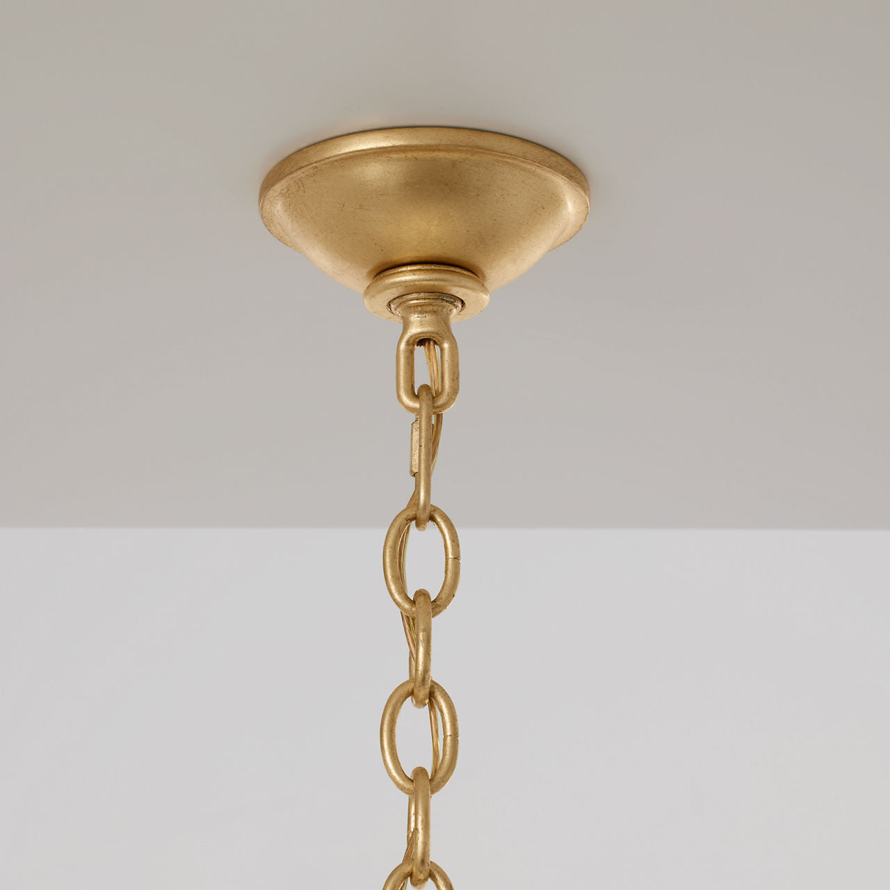 Talia Large Chandelier | Gild and Clear Swirled Glass