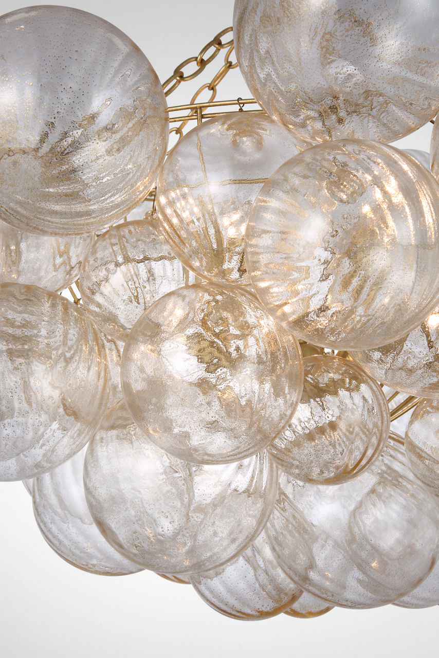 Talia Large Chandelier | Gild | Gold Fleck Glass