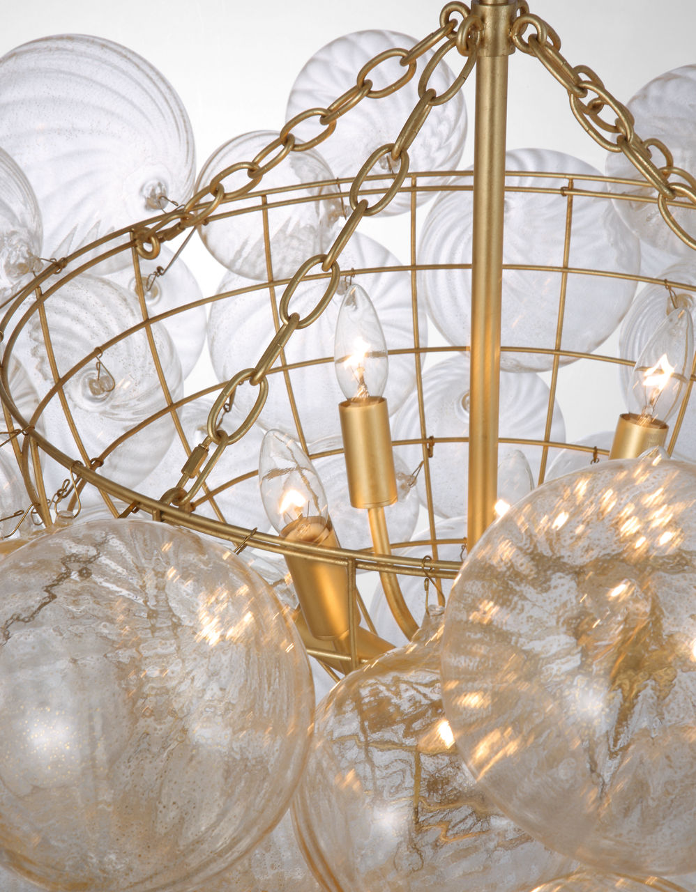 Talia Large Chandelier | Gild | Gold Fleck Glass