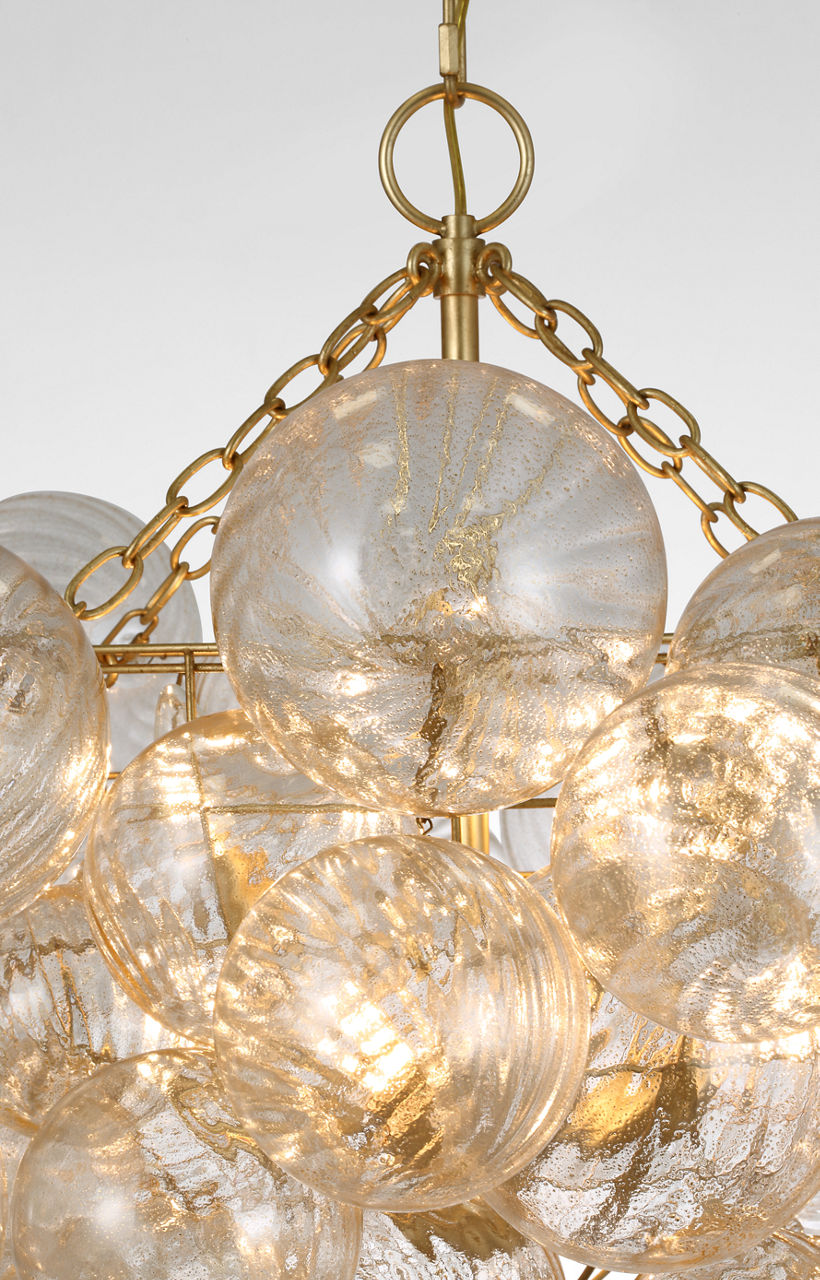 Talia Large Chandelier | Gild | Gold Fleck Glass
