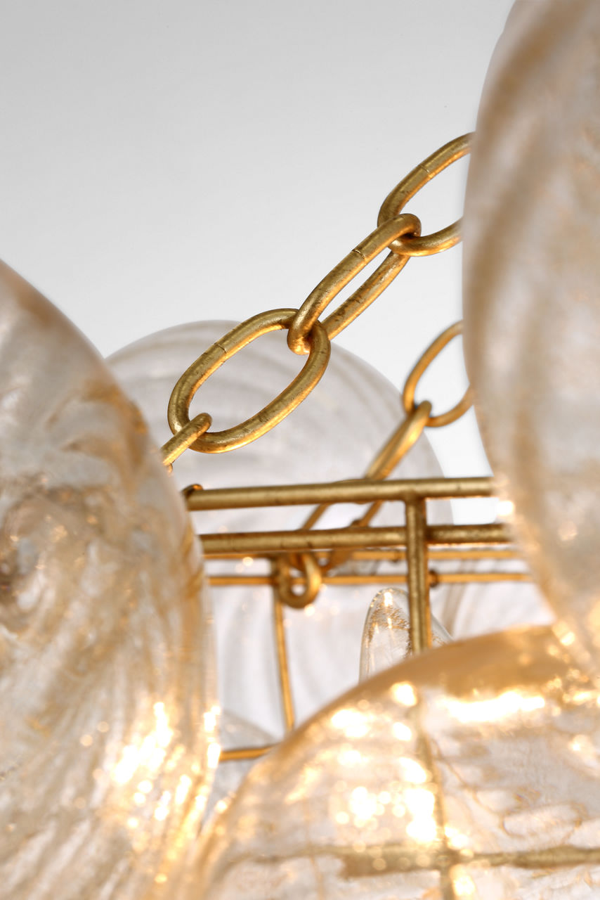 Talia Large Chandelier | Gild | Gold Fleck Glass