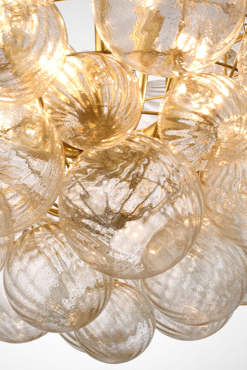Talia Large Chandelier | Gild | Gold Fleck Glass
