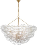 Talia 56" Chandelier | Gild and Clear Swirled Glass