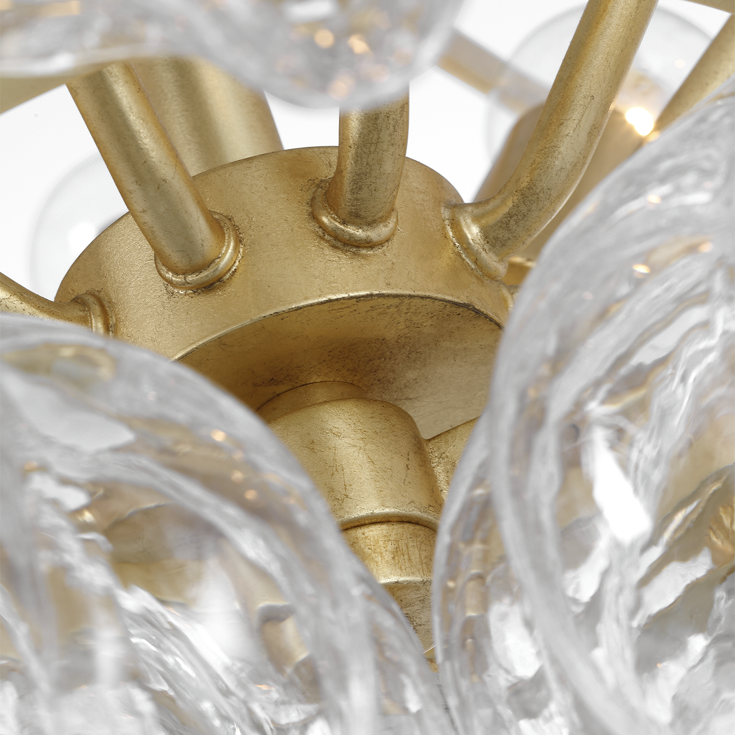 Caselli 36" Basket Chandelier | Gild | Clear Glass