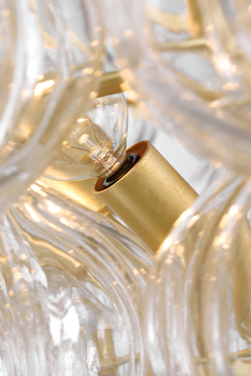 Caselli 36" Basket Chandelier | Gild | Gold Fleck Glass