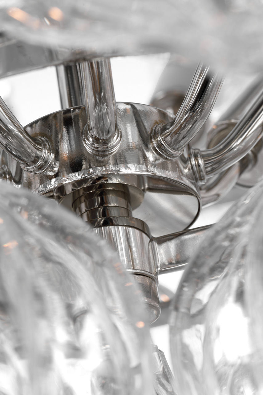 Caselli 36" Basket Chandelier | Polished Nickel | Clear Glass