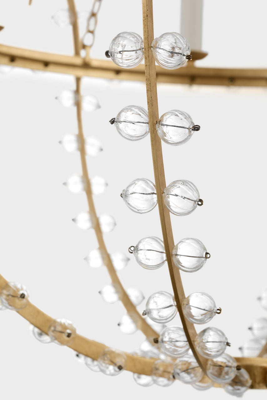 Alonzo Large Chandelier | Gild and Clear Glass