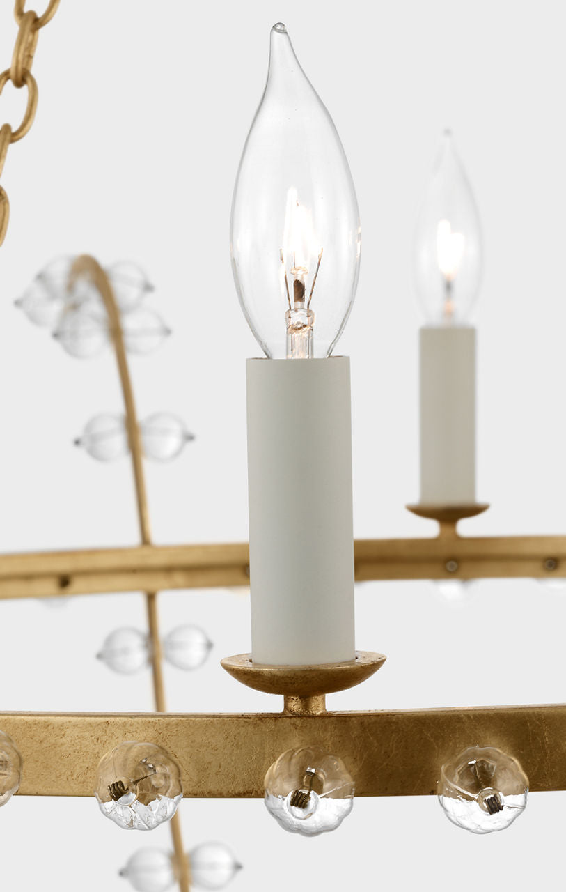 Alonzo Large Chandelier | Gild and Clear Glass