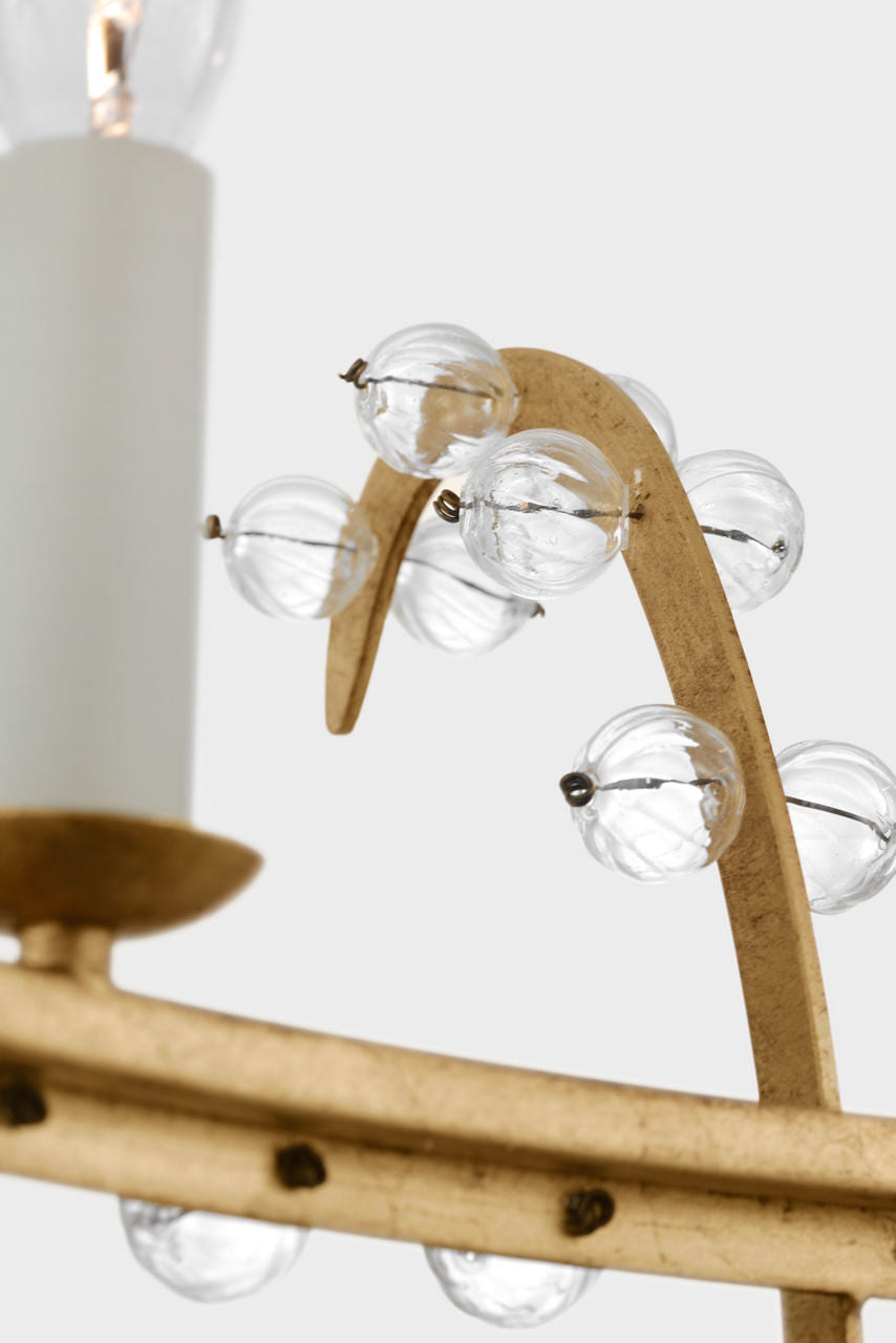 Alonzo Large Chandelier | Gild and Clear Glass
