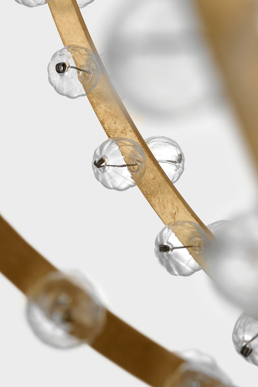 Alonzo Large Chandelier | Gild and Clear Glass