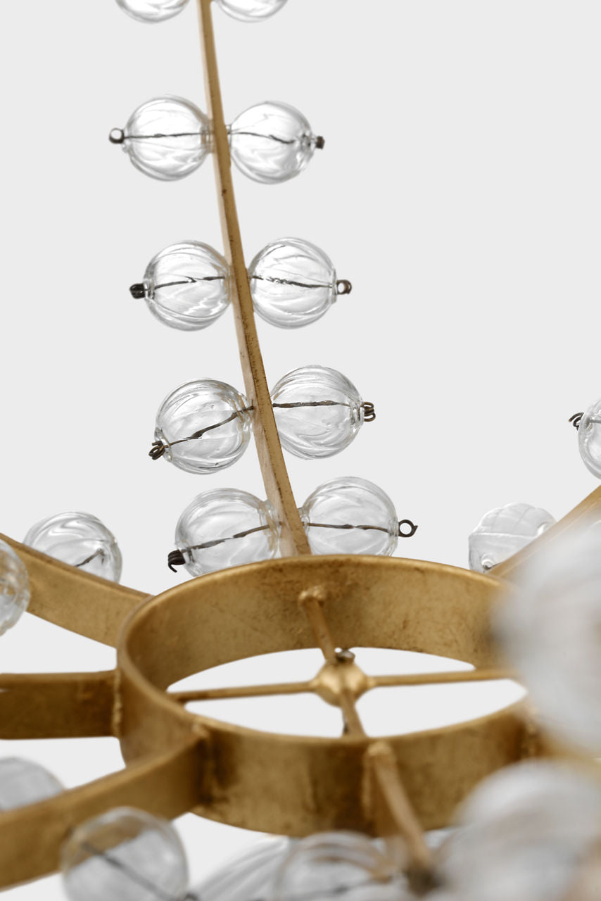 Alonzo Large Chandelier | Gild and Clear Glass
