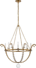 Alonzo Large Chandelier | Gild and Clear Glass