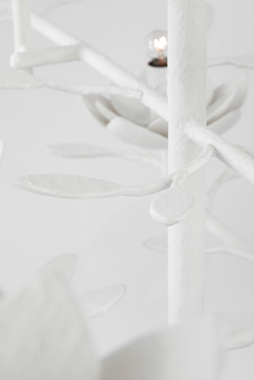 Clementine 48" Low Wide Tiered Chandelier | Plaster White