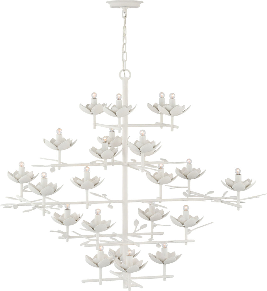 Clementine 48" Tiered Entry Chandelier | Plaster White