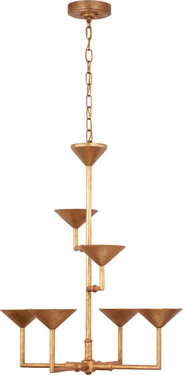 Eleanor 30" Chandelier | Antique Gold Leaf