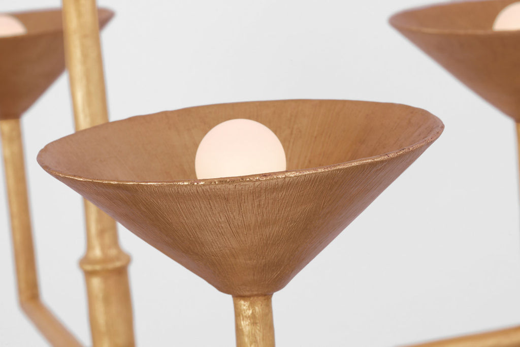 Eleanor 30" Chandelier | Antique Gold Leaf