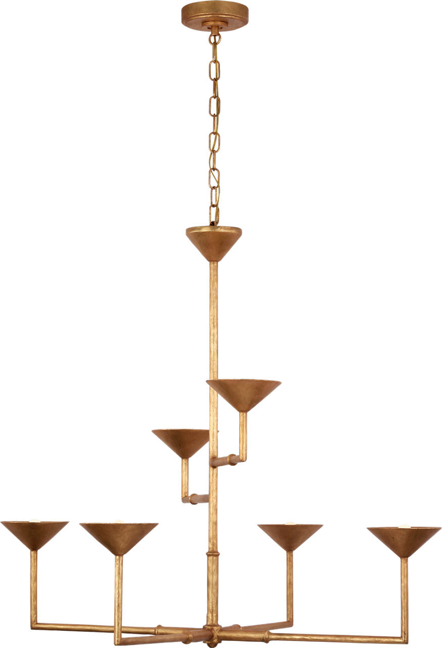 Eleanor 47" Chandelier | Antique Gold Leaf