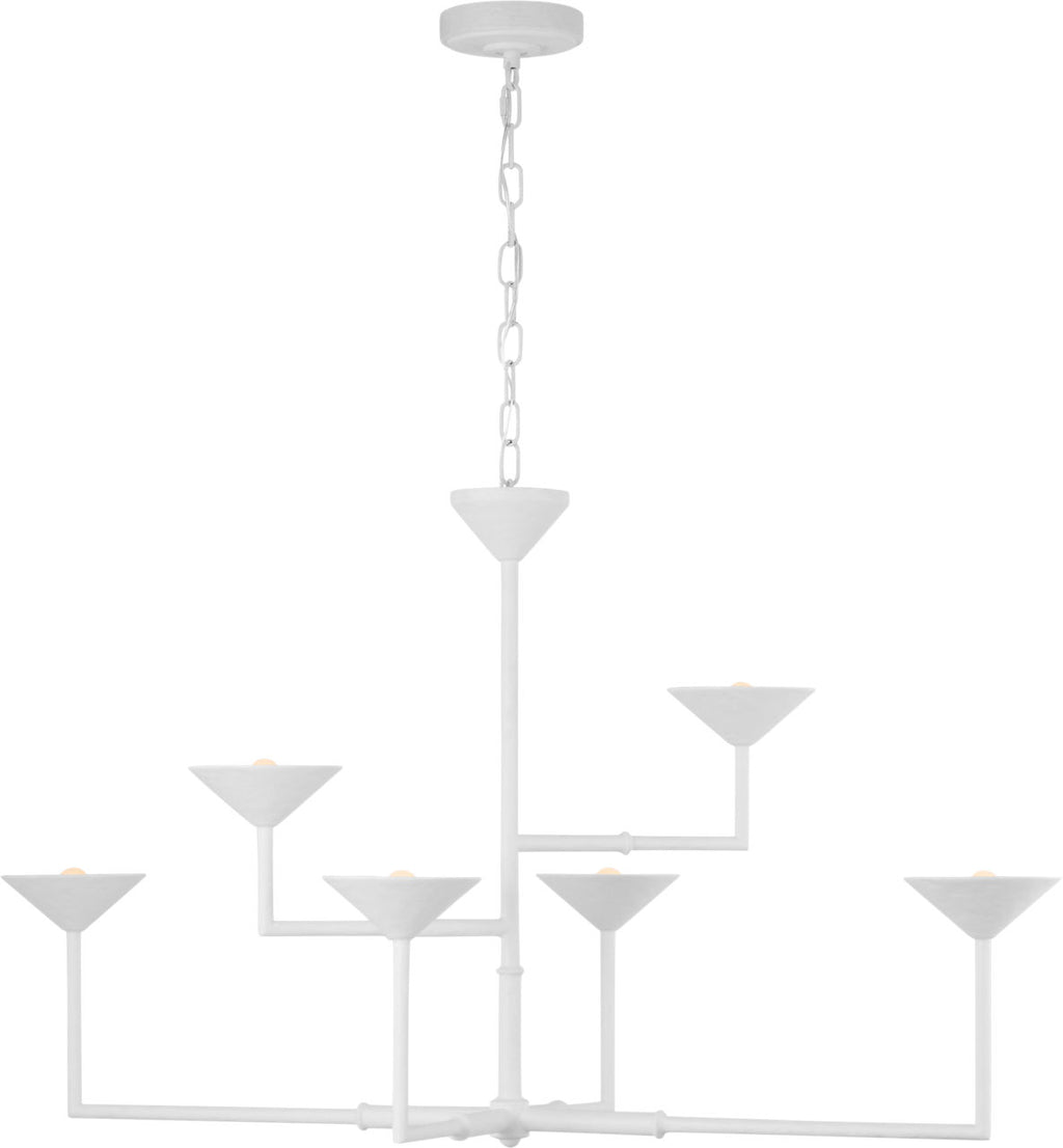 Eleanor 53" Asymmetric Chandelier | Plaster White