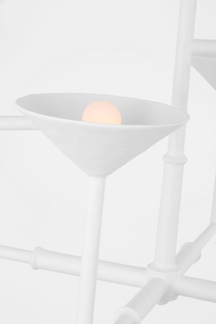 Eleanor 53" Asymmetric Chandelier | Plaster White