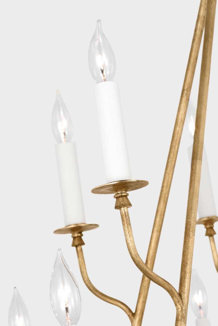 Lorio Large Chandelier | Gilded Iron