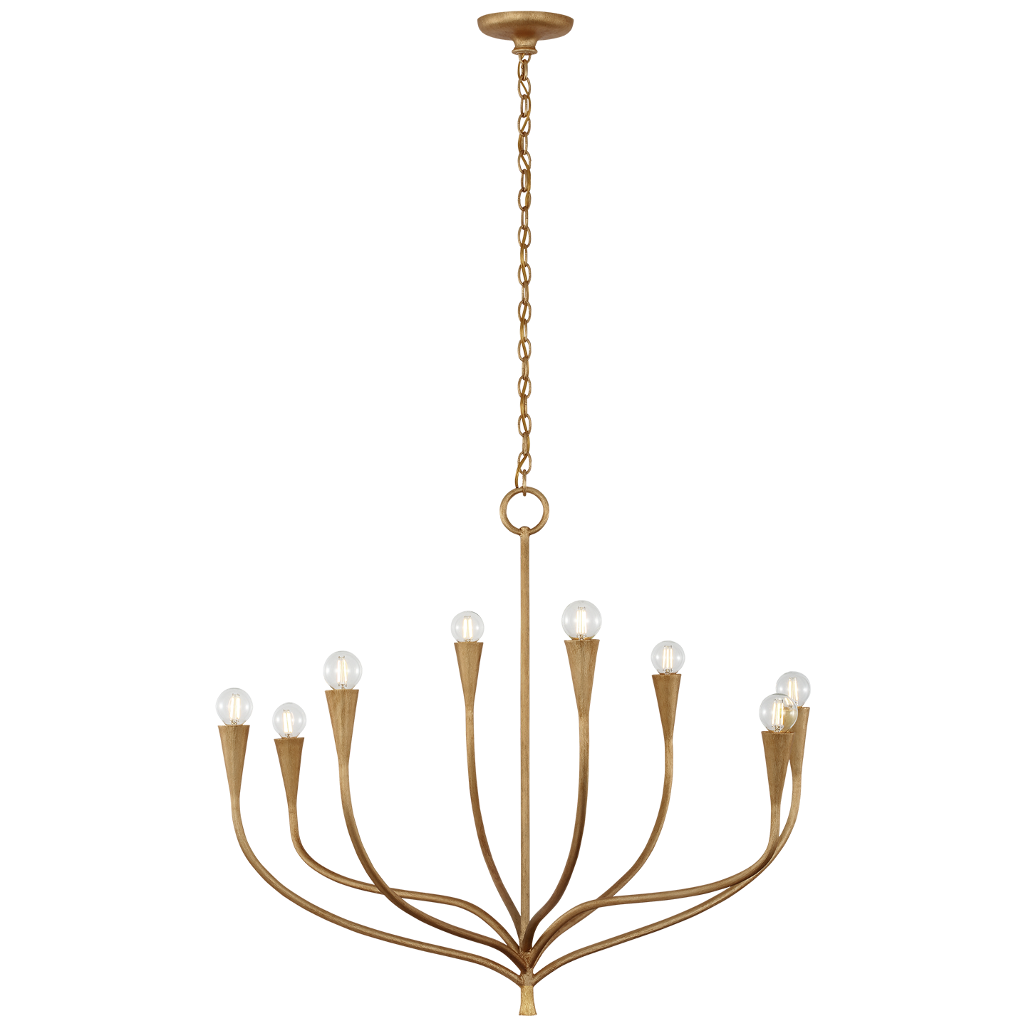 Marini 33" Chandelier | Antique Gold Leaf