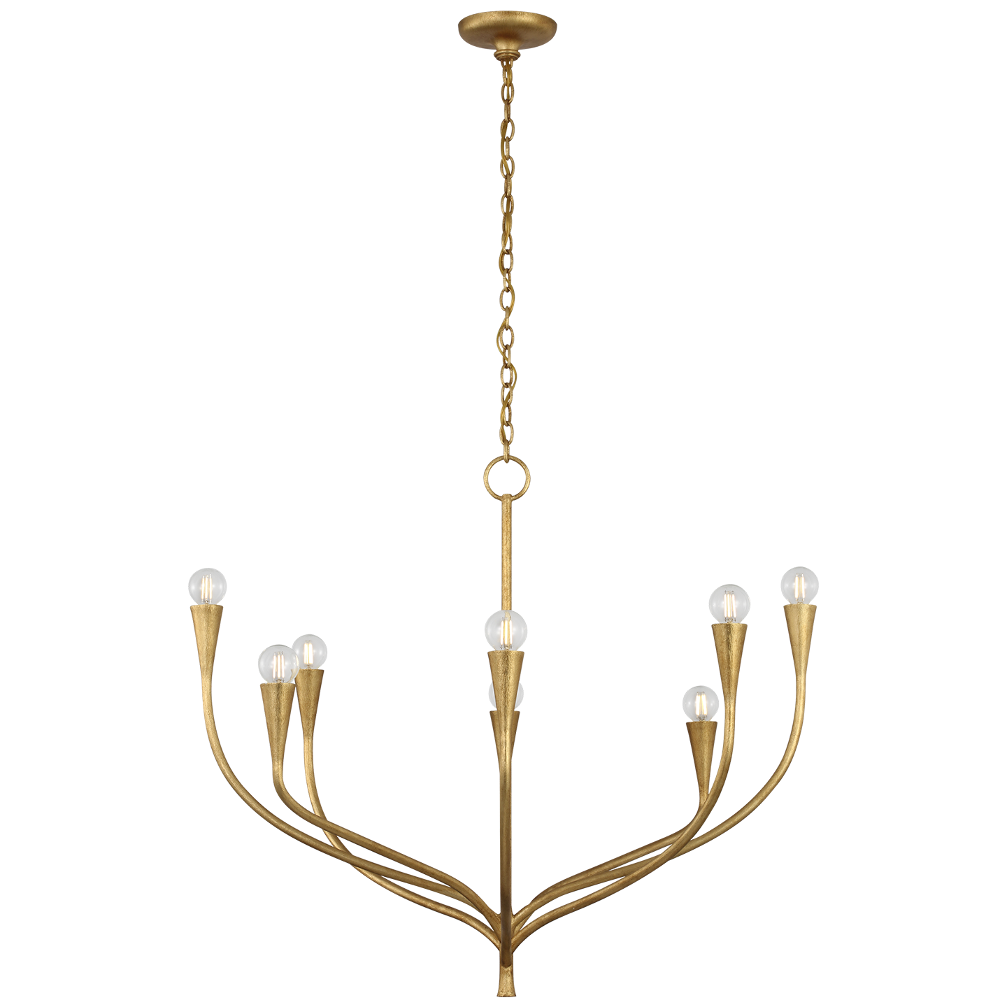 Marini 33" Chandelier | Antique Gold Leaf