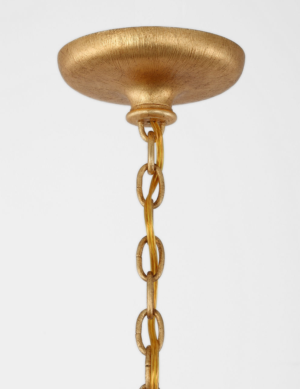 Marini 33" Chandelier | Antique Gold Leaf