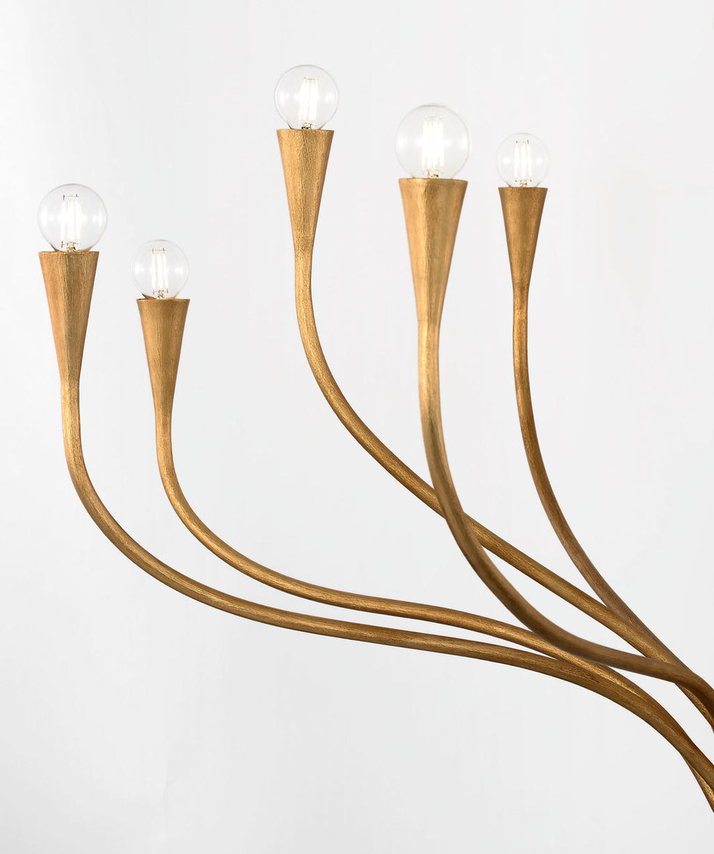 Marini 43" Chandelier | Antique Gold Leaf