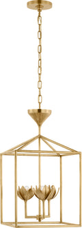 Alberto Small Open Cage Lantern | Antique-Burnished Brass