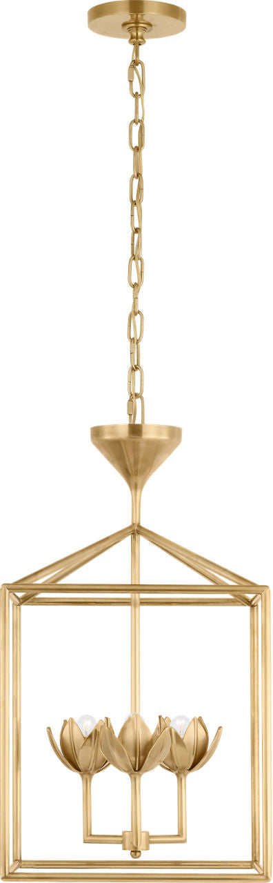 Alberto Small Open Cage Lantern | Antique-Burnished Brass
