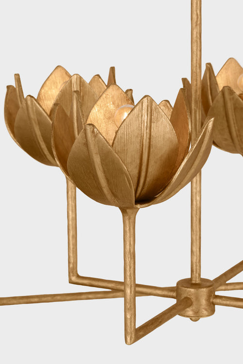 Alberto Large Open Cage Lantern | Antique Gold Leaf