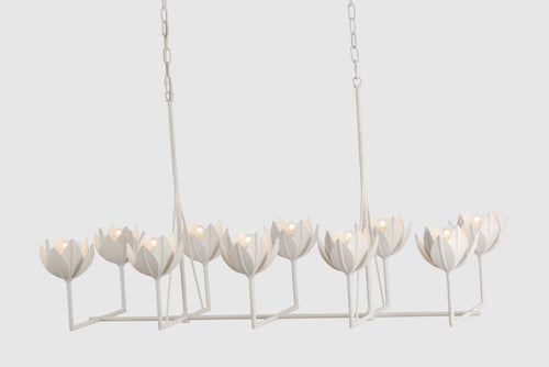 Alberto Large Linear Chandelier | Plaster White