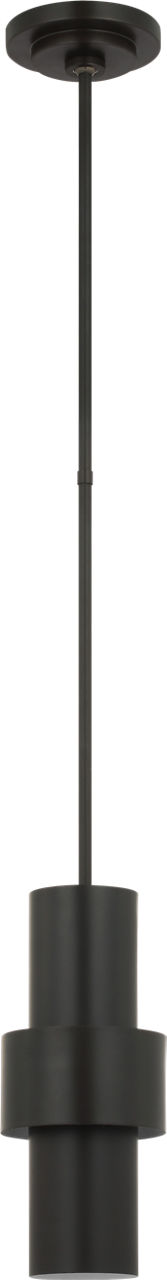Chalmette 6" Layered Pendant | Aged Iron