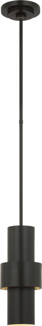 Chalmette 6" Layered Pendant | Aged Iron