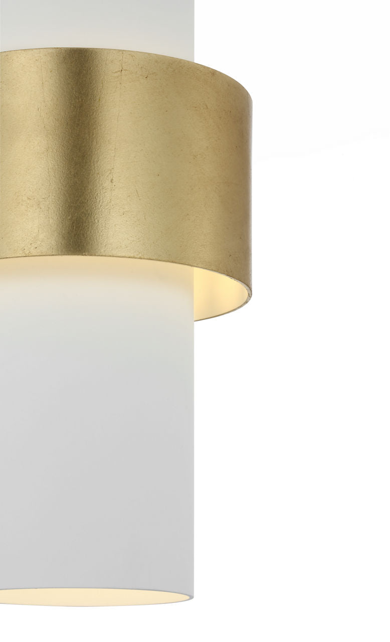 Chalmette 6" Layered Pendant | Plaster White and Gild