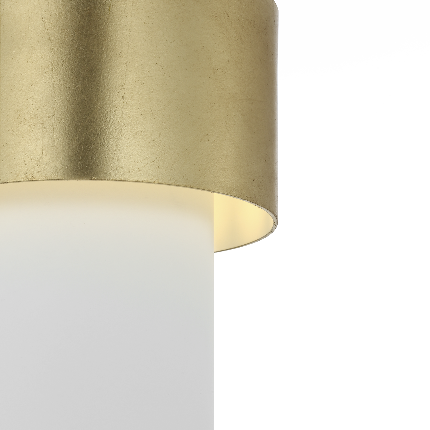 Chalmette 6" Layered Pendant | Plaster White and Gild