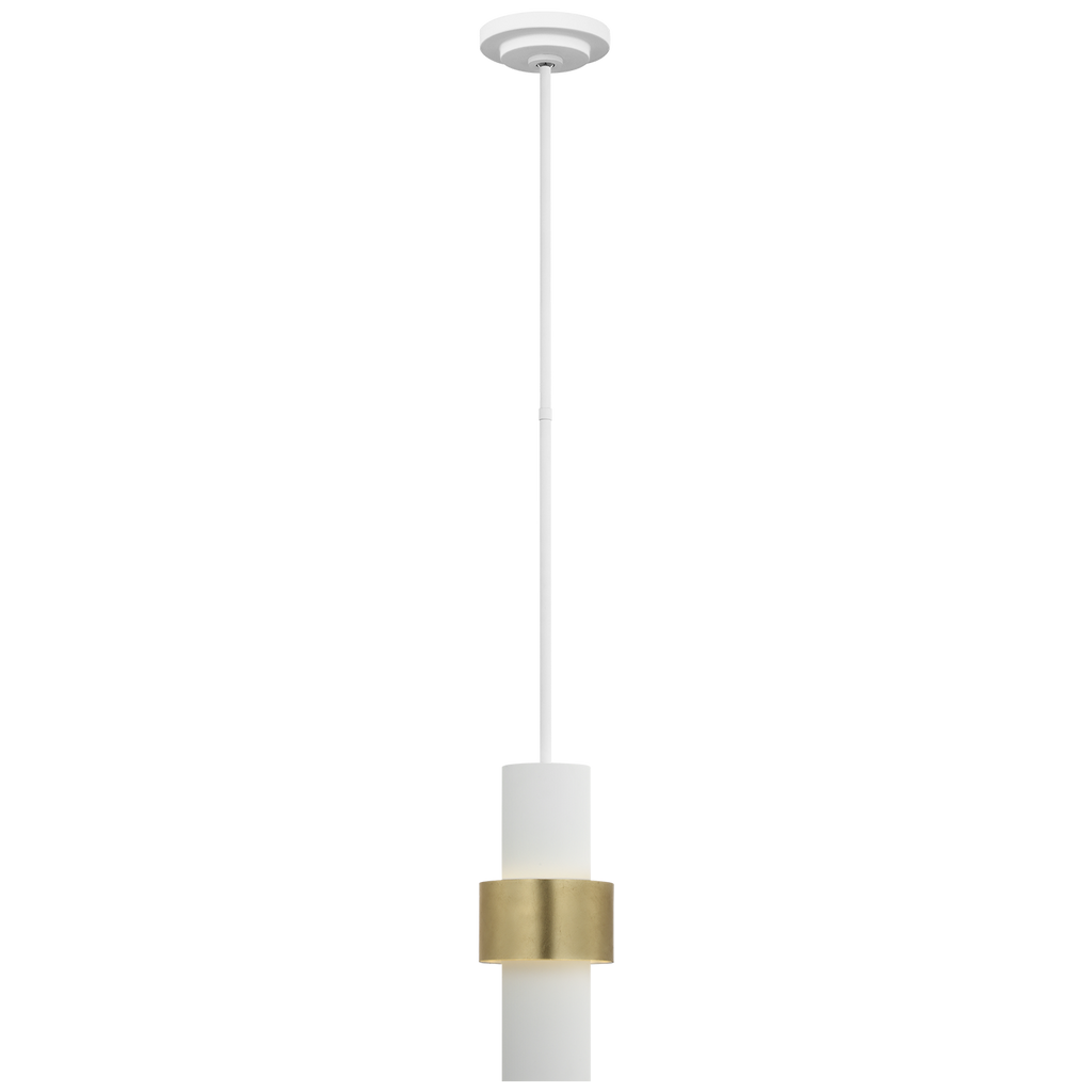 Chalmette 6" Layered Pendant | Plaster White and Gild