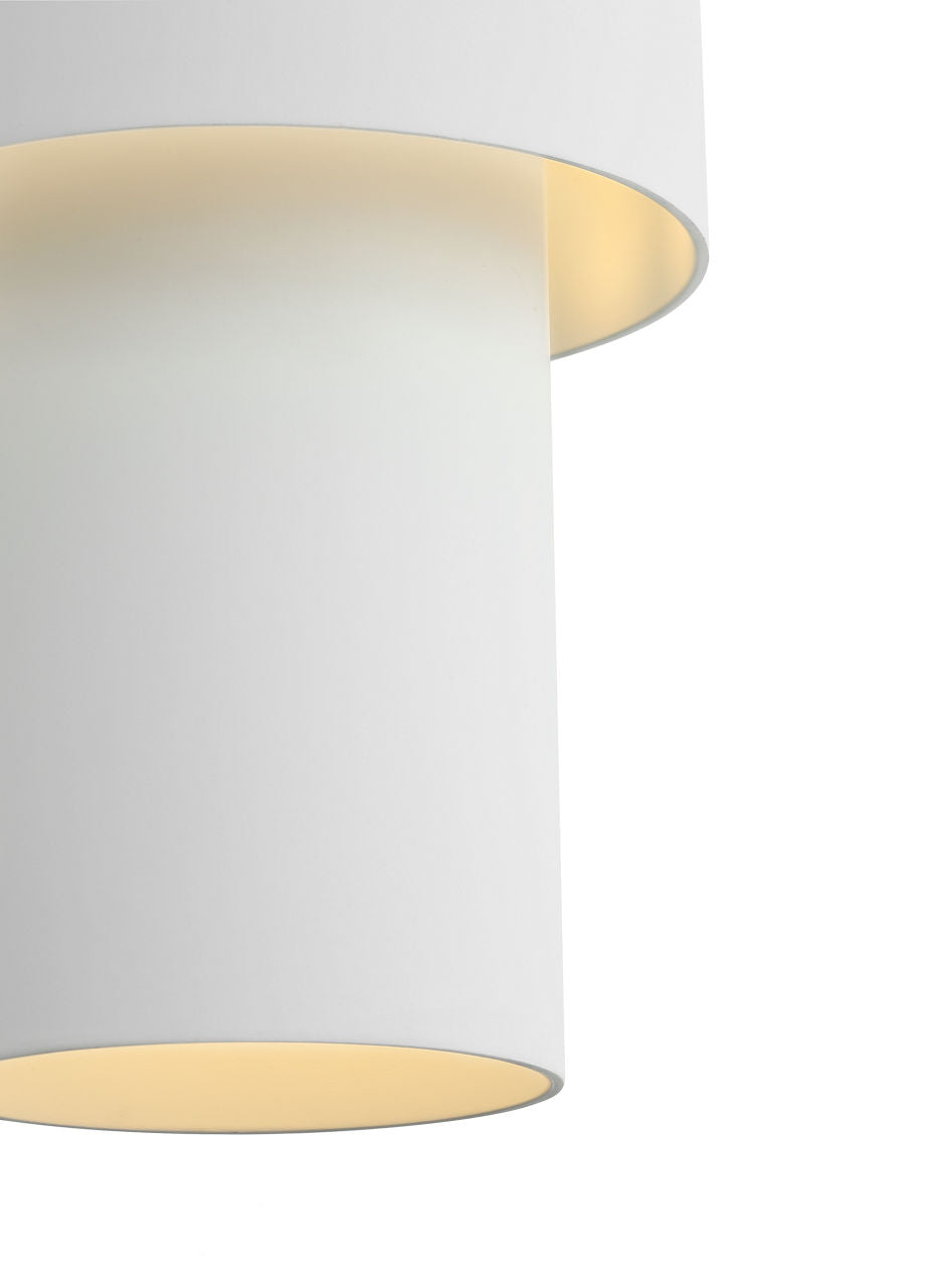 Chalmette 6" Layered Pendant | Plaster White