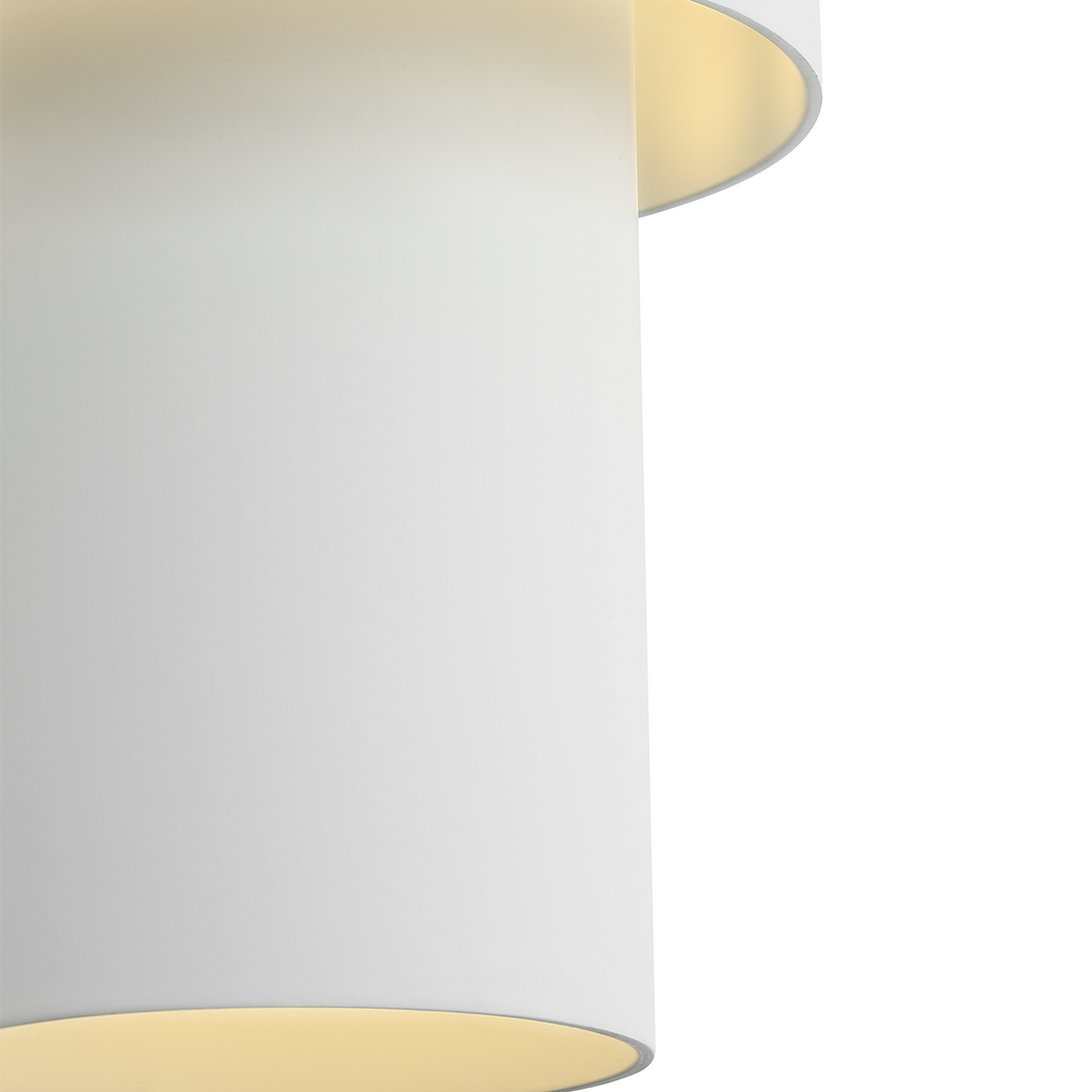 Chalmette 6" Layered Pendant | Plaster White