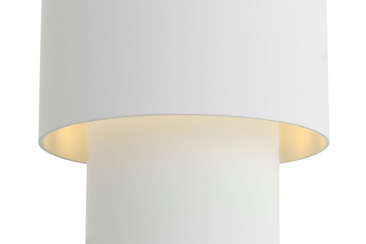 Chalmette 6" Layered Pendant | Plaster White